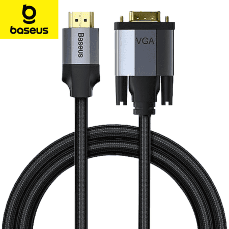 Baseus Câble adaptateur HD mâle vers VGA mâle 2 m Gris,CAKSX-K0G