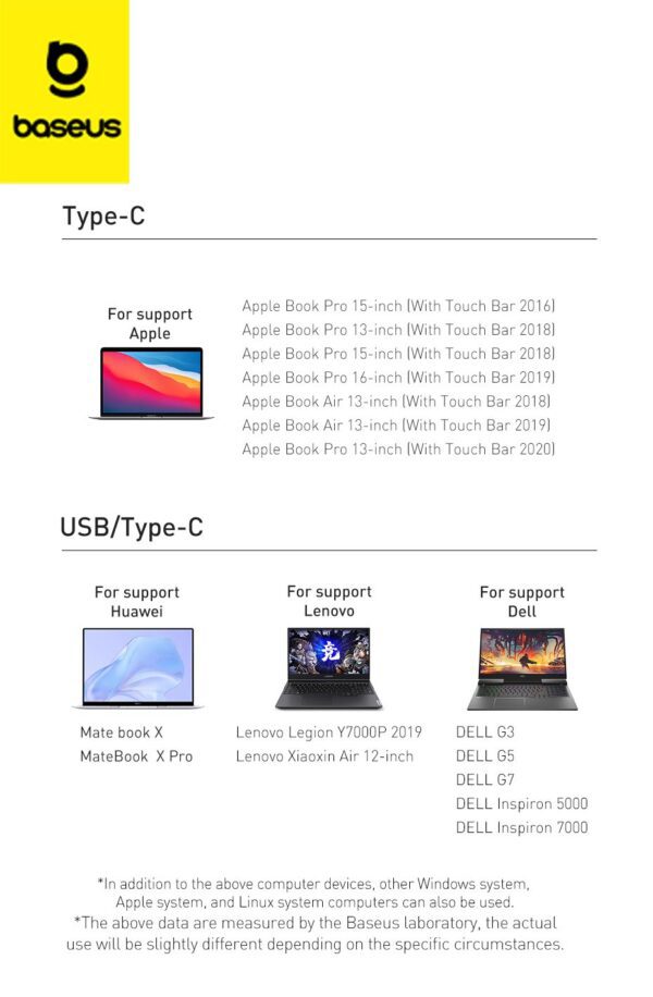 ACFYB-B0G – Présentateur sans fil Baseus Orange Dot avec pointeur laser et récepteur Bluetooth USB/Type-C