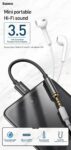 Baseus Adaptateur L54 USB-C vers jack audio 3,5 mm noir (CATL54-01)