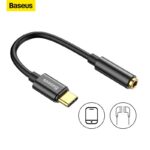 Baseus Adaptateur L54 USB-C vers jack audio 3,5 mm noir (CATL54-01)