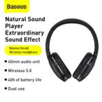 Écouteurs Baseus Encok bluetooth headphone D02 Pro, Noir et blanc (NGTD010301)