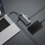 HUB Convertisseur 9en1 USB-C Gleam Baseus  gris (CAHUB-CU0G)