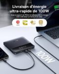 Baseus Blade H1 20 000 mAh – Charge ultra rapide 100 W avec écran digital – Multi‑ports USB‑C & USB‑A –ultra rapide Noir (PPBL000301) Disponible à Abidjan, Côte d’Ivoire