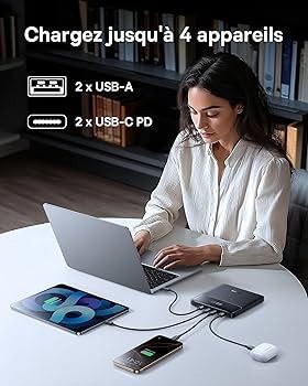 Baseus Blade H1 20 000 mAh – Charge ultra rapide 100 W avec écran digital – Multi‑ports USB‑C & USB‑A –ultra rapide Noir (PPBL000301) Disponible à Abidjan, Côte d’Ivoire