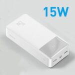 Powerbank charge rapide Type C 30000 mAh 15W bipow Blanc (PPDML-K02)