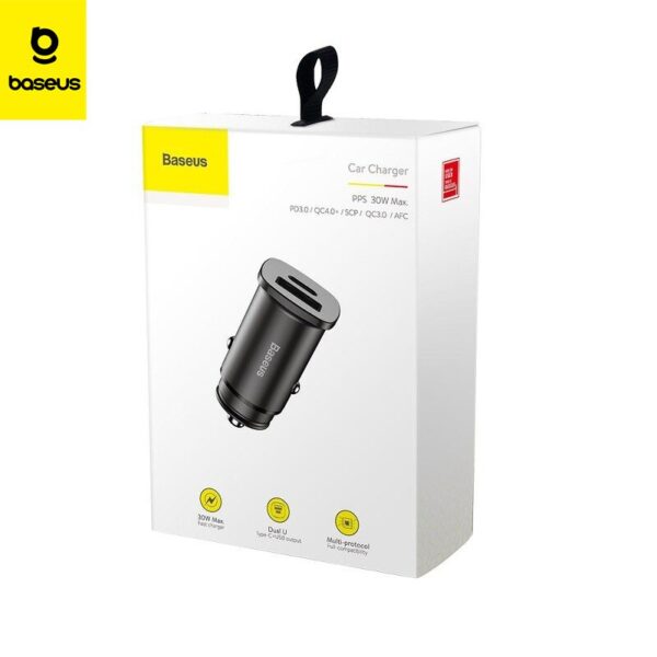 Chargeur de voiture rapide Baseus 30W USB QC4.0+ et USB-C PD 3.0 CCALL-AS01