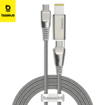 Câble charge rapide tête carrée Type-C vers C+DC 100W 2m Gris (CA1T2-B0G)