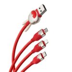 Câble charge rapide Baseus 3in1, 1,2 m rouge CASX060009