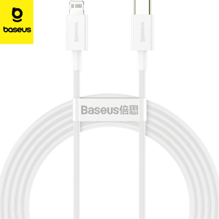 Câble Baseus USB-C vers Lightning, 20W, PD, 2m (CATLYS-C02)