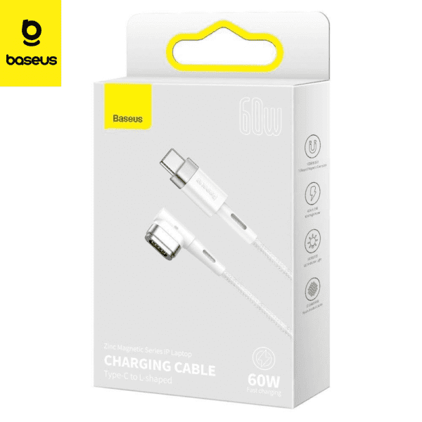 Baseus  Câble pour PC portable Macbook Type-C vers port L 60W 2m Blanc CATXC-W02