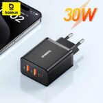 Chargeur rapide Baseus USB Type-C + 2x USB 30W 3A – Noir – CCXJ-E01 – Abidjan, Côte d’Ivoire