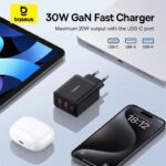 Chargeur rapide Baseus USB Type-C + 2x USB 30W 3A – Noir – CCXJ-E01 – Abidjan, Côte d’Ivoire