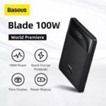 Baseus Blade H1 20 000 mAh – Charge ultra rapide 100 W avec écran digital – Multi‑ports USB‑C & USB‑A –ultra rapide Noir (PPBL000301) Disponible à Abidjan, Côte d’Ivoire