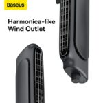 Baseus ventilateur de bureau sur pied pour moniteur rafraîchissant noir (ACQS000001)