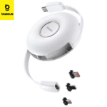 Baseus cable magnetique 3in1 charge rapide retractable 20W BLANC (CAMLC-02)