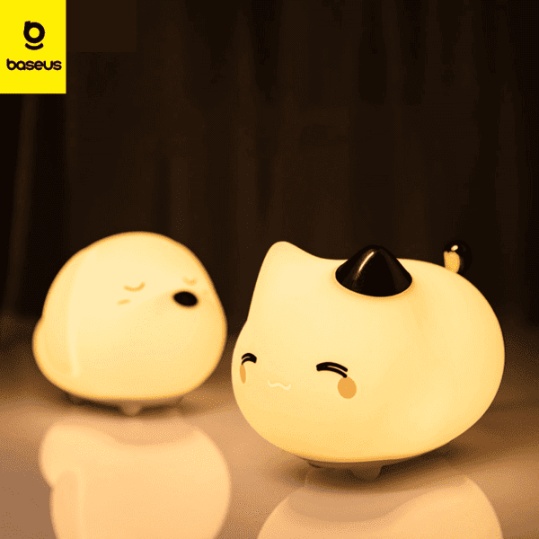 Lampe de chevet à LED en silicone Baseus 03 modes d'éclairage doggy blanc DGAM-B02