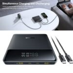 Baseus Blade H1 20 000 mAh – Charge ultra rapide 100 W avec écran digital – Multi‑ports USB‑C & USB‑A –ultra rapide Noir (PPBL000301) Disponible à Abidjan, Côte d’Ivoire