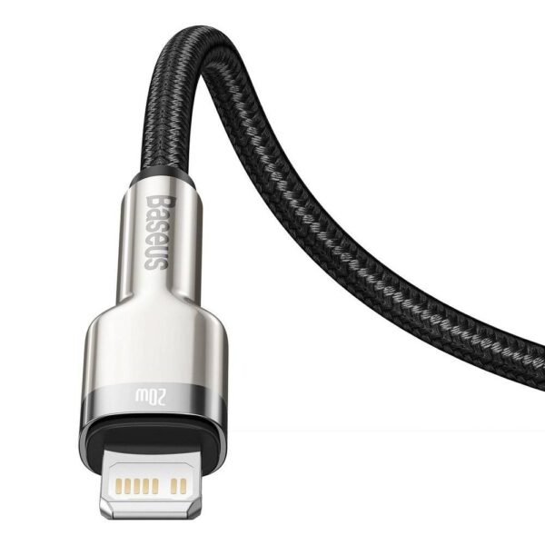 Baseus Cable cafule ultra rapide 20W Type-C viers Lightning 2 m noir (CATLJK-B01)