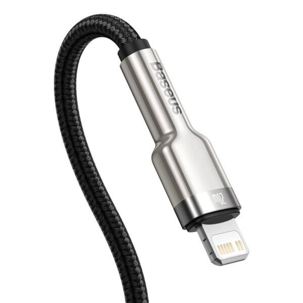 Baseus Cable cafule ultra rapide 20W Type-C viers Lightning 2 m noir (CATLJK-B01)