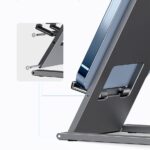 Support de bureau pliable Baseus pour tablette et smarphone gris (LUKP000013)