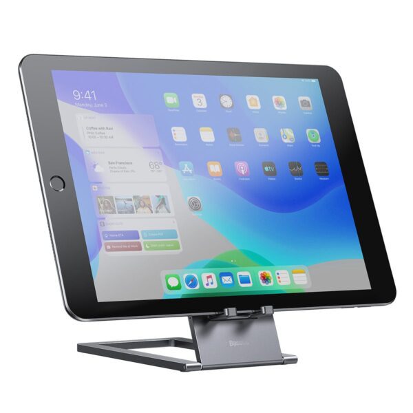 Support de bureau pliable Baseus pour tablette et smarphone gris (LUKP000013)