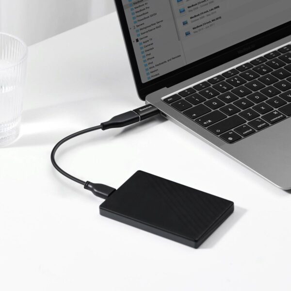 Baseus Adaptateur Mini OTG Type-C/USB-A Noir (ZJJQ000001)