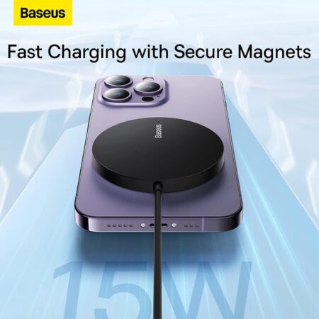 Chargeur Baseus Qi sans fil magnétique mini 15 W bleu (WXJK-H03)