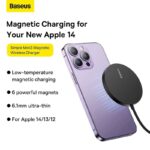 Chargeur Baseus Qi sans fil magnétique mini 15 W bleu (WXJK-H03)