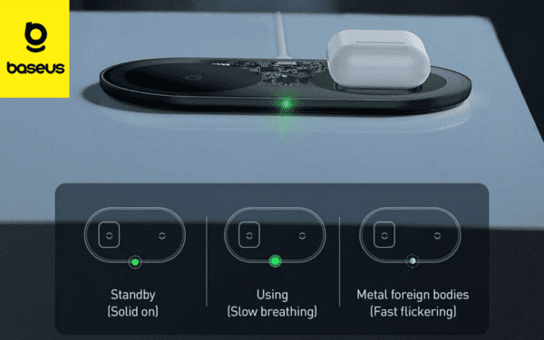 Chargeur magnetique sans fil Baseus 24W 2en1 TZWXJK-A01