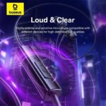 Écouteurs filaires Baseus Encok C17 USB-C – Qualité audio HD, microphone intégré, confort et design élégant – Idéal pour smartphones, tablettes et PC. A00164300113