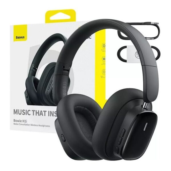 Casque Baseus H1i 3D ANC 100H Playtime Bluetooth 5.3V – A00050402113-00 Noir