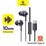 Écouteurs filaires Baseus Encok C17 USB-C – Qualité audio HD, microphone intégré, confort et design élégant – Idéal pour smartphones, tablettes et PC. A00164300113