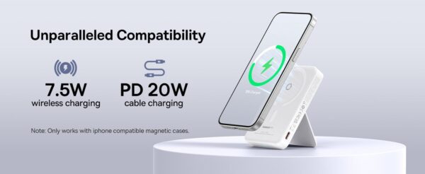 Powerbank à charge rapide sans fil Baseus MagPro 5000 mAh PD 20 W avec support magnétique - Noir