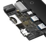 Hub Convertisseur 6in1 Lite Series WKQX080301, Baseus USB-C vers 2x USB 3.0 + HDMI + PD + TF/SD – noir