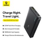 Powerbank à charge rapide sans fil Baseus MagPro 5000 mAh PD 20 W avec support magnétique - Noir