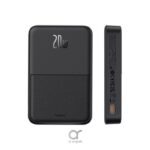 Powerbank à charge rapide sans fil Baseus MagPro 5000 mAh PD 20 W avec support magnétique - Noir