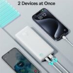 Baseus AirPow Lite 10 000 mAh 15W – Power Bank compacte avec ports Type‑C et USB‑A – blanc Disponible à Abidjan, Côte d’Ivoire – Livraison rapide.