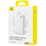 Baseus AirPow Lite 10 000 mAh 15W – Power Bank compacte avec ports Type‑C et USB‑A – blanc Disponible à Abidjan, Côte d’Ivoire – Livraison rapide.
