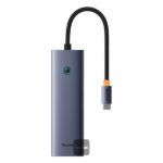 Station d’accueil USB-C 7-en-1 Baseus Flite Series – Hub multifonction – Gris spatial