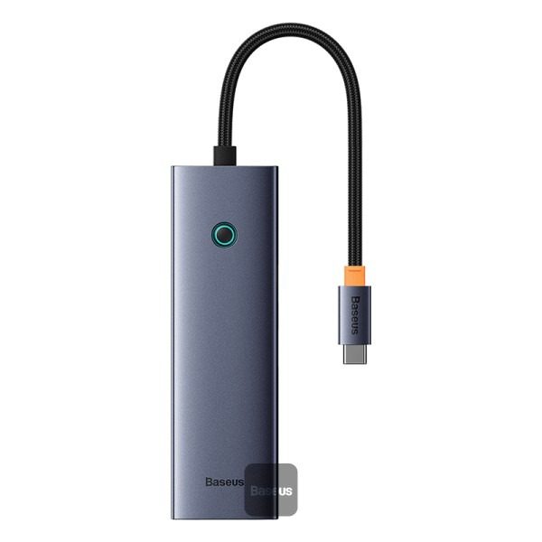 Station d’accueil USB-C 7-en-1 Baseus Flite Series – Hub multifonction – Gris spatial