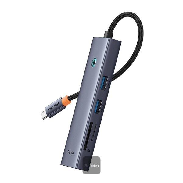 Station d’accueil USB-C 7-en-1 Baseus Flite Series – Hub multifonction – Gris spatial