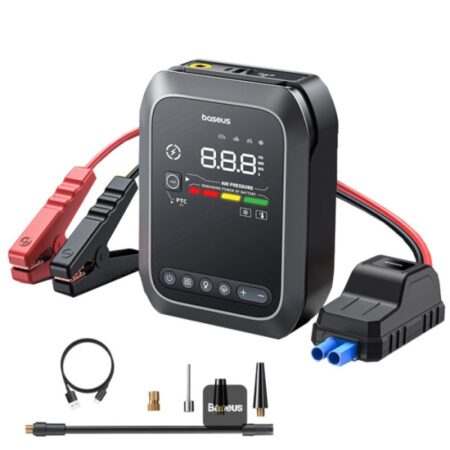 Baseus Primetrip Super Energy 4-en-1 – Booster de batterie voiture 1200A avec compresseur, power bank et lampe