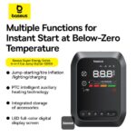 Baseus Primetrip Super Energy 4-en-1 – Booster de batterie voiture 1200A avec compresseur, power bank et lampe