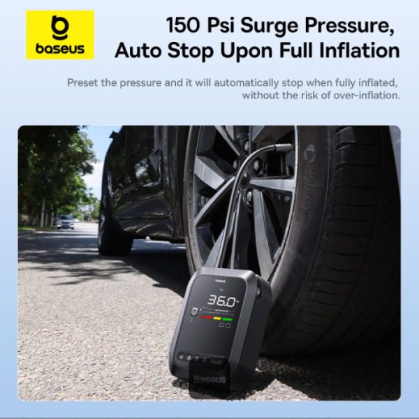 Baseus Primetrip Super Energy 4-en-1 – Booster de batterie voiture 1200A avec compresseur, power bank et lampe