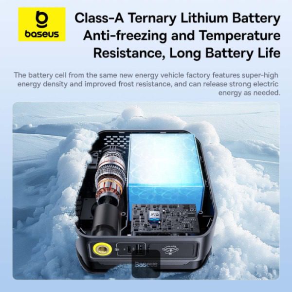 Baseus Primetrip Super Energy 4-en-1 – Booster de batterie voiture 1200A avec compresseur, power bank et lampe