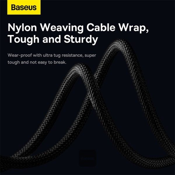 Câble 3-en-1 Baseus Starspeed Series USB vers USB-C, Micro-USB et Lightning – 3.5A – 1.2m