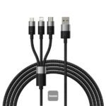 Câble 3-en-1 Baseus Starspeed Series USB vers USB-C, Micro-USB et Lightning – 3.5A – 1.2m