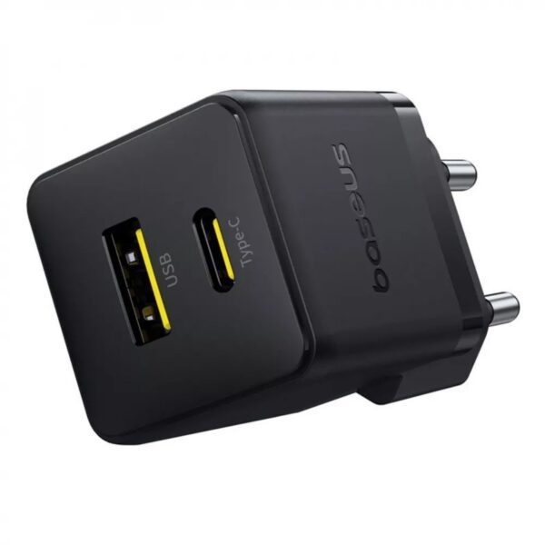 Chargeur Mural Baseus Palm 20W + Câble Type-C vers Type-C 60W (1m)