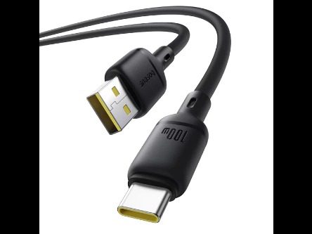 Baseus Silky Series – Câble de Charge USB-A vers Type-C 100W – 2m | Noir Ultra-Souple P10377703113-01
