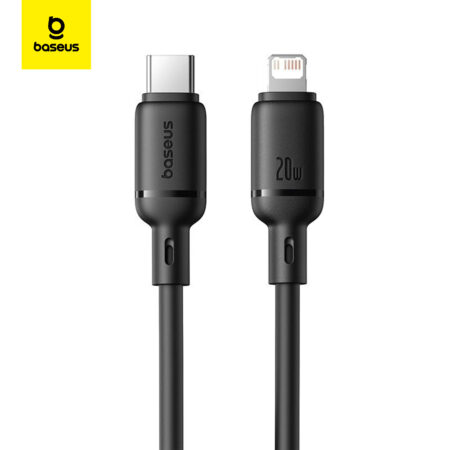 Câble Type-c vers iPhone Lightning Baseus Silky Series 20W Original – Charge Rapide USB-C vers Lightning 1m | Disponible à Abidjan Livraison Rapide